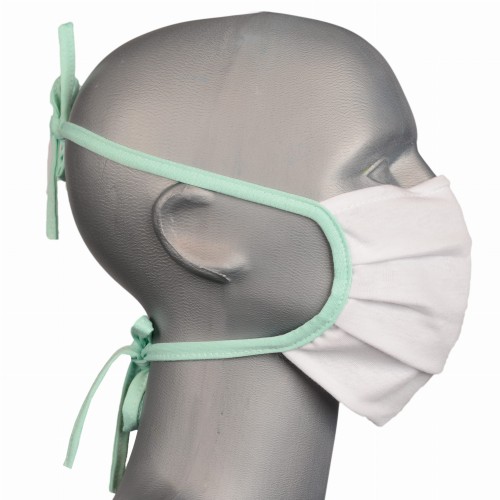 WHOLESALE: BTN cotton hygienic protective mask with reusable silver ions WHITE