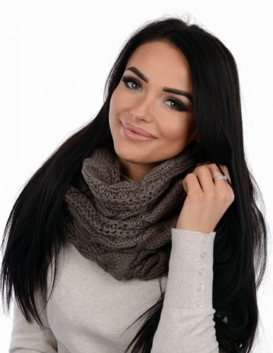 Szal damski zimowy typu komin / tuba LEMA
