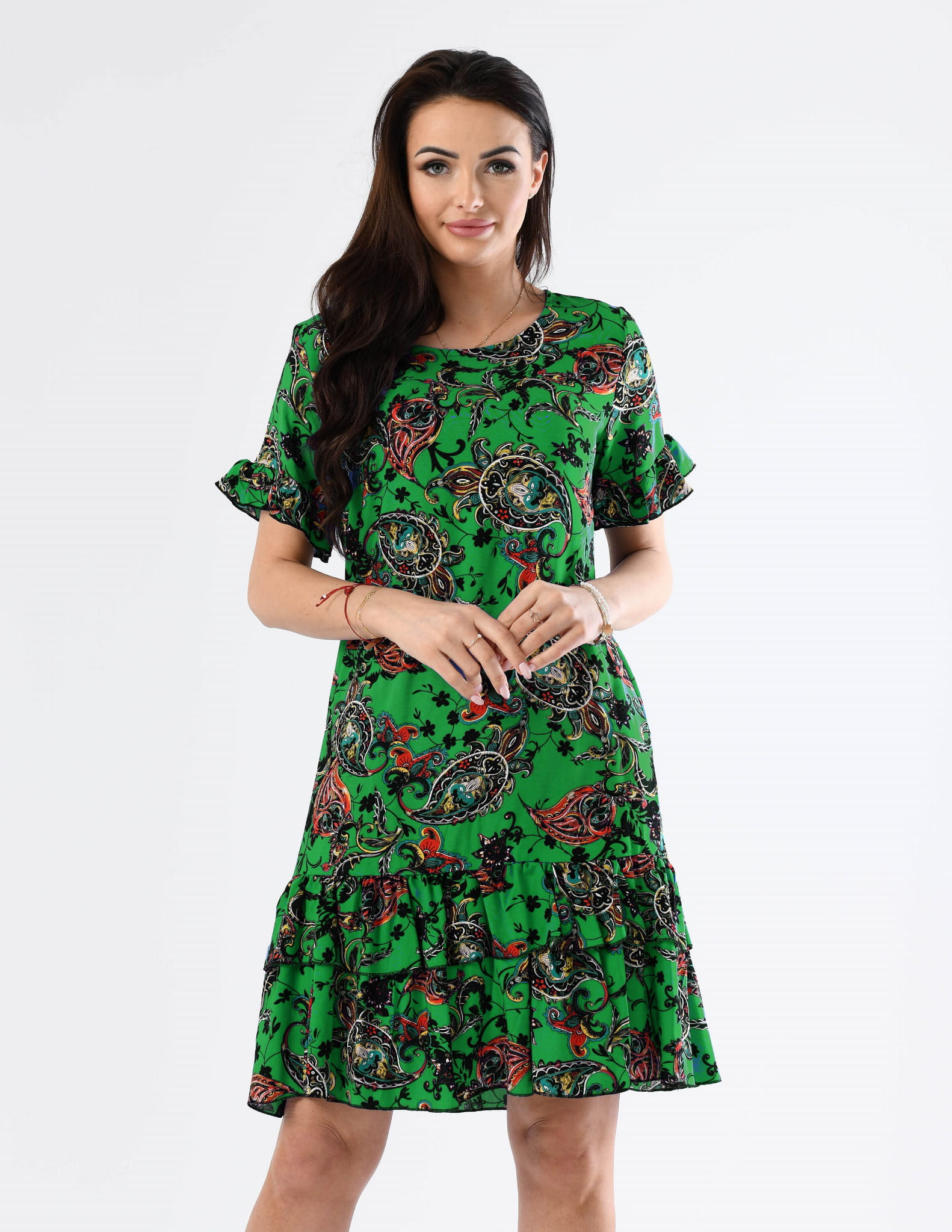 Modna sukienka w stylu boho Ewelina LEMA rozm. M-3XL zielona