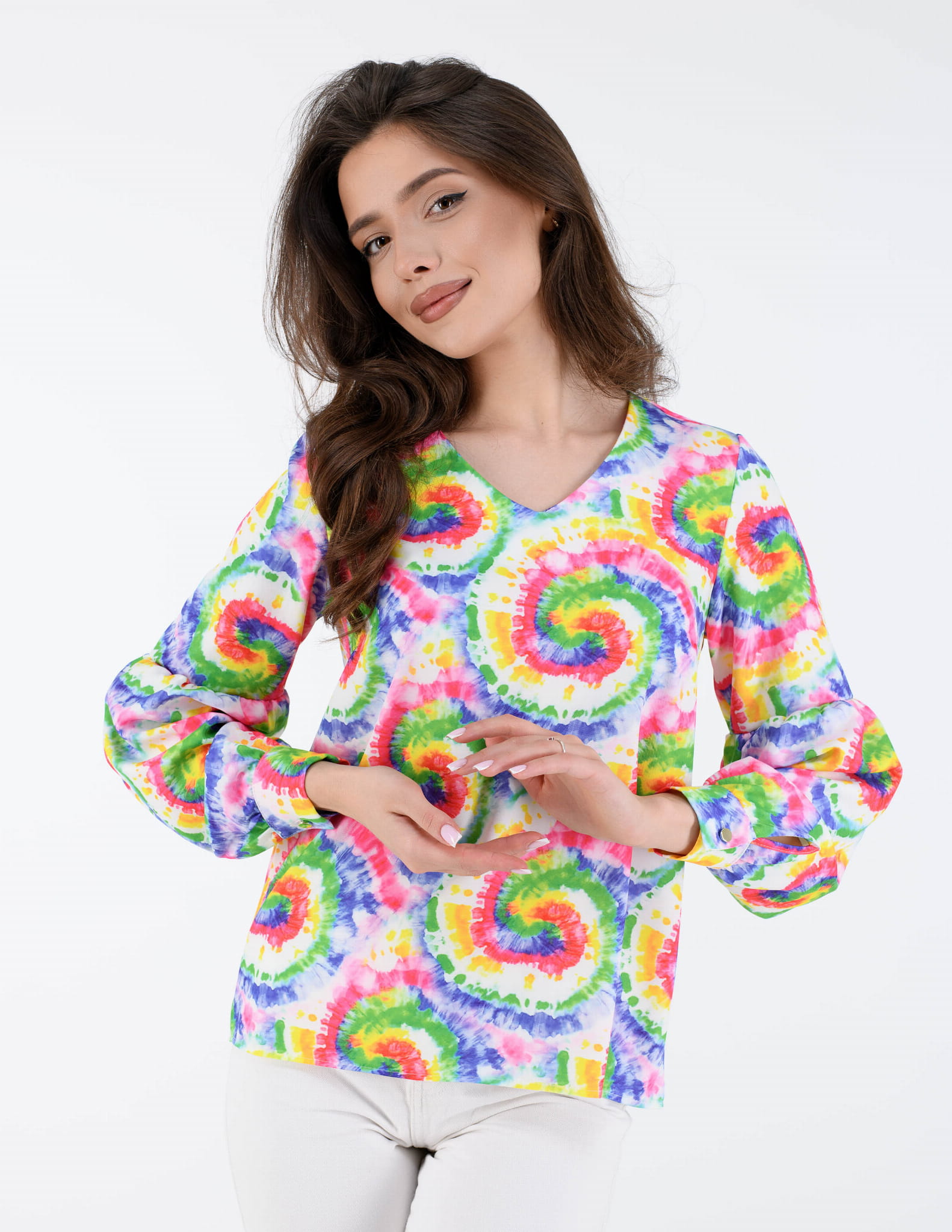 Elegancka bluzka damska LEMA Malaga-flower-power-4.jpg