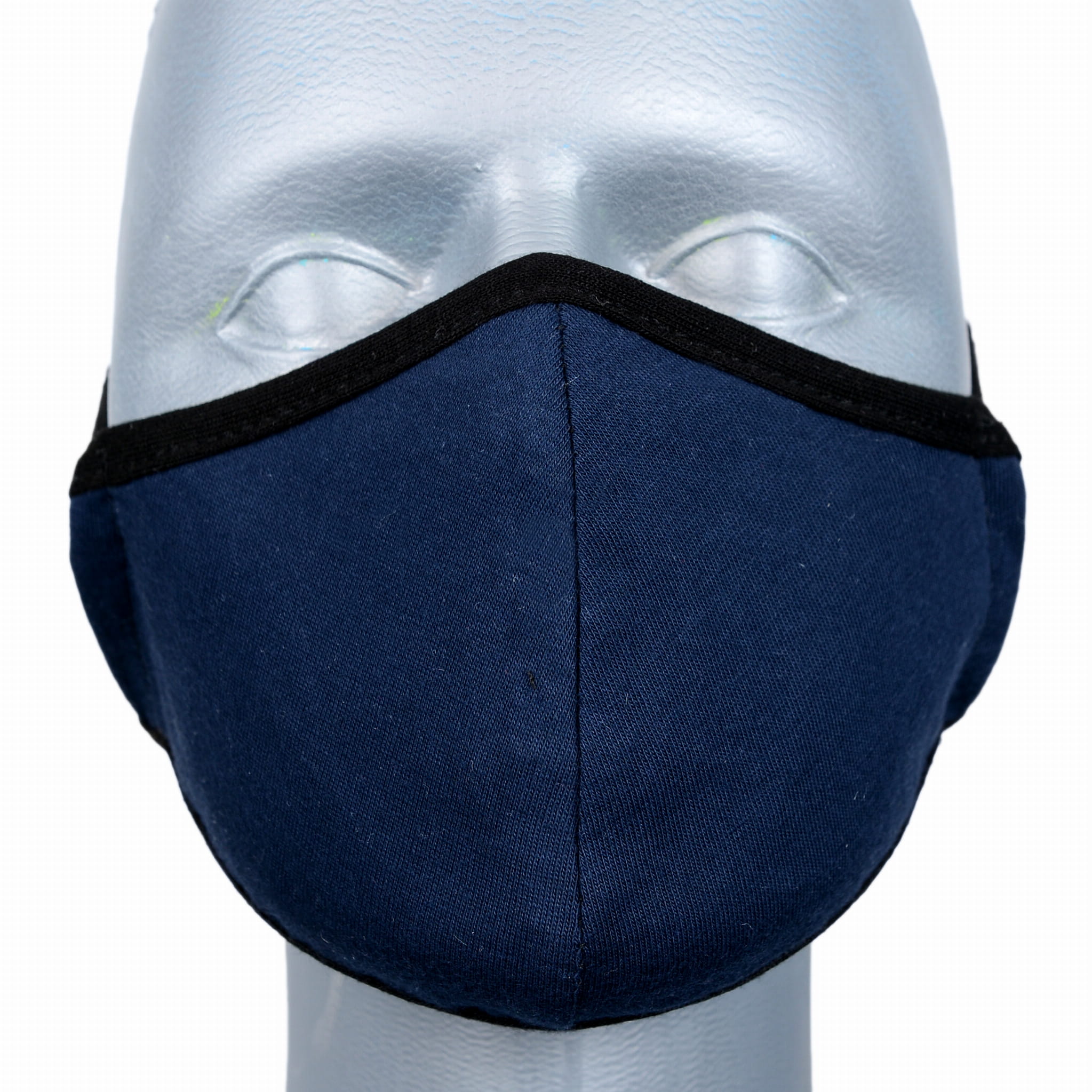 Maseczka bawełniana wielorazowa z jonami srebra i fizeliną Wigofil - granatowa